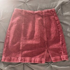 PacSun Wine Corduroy Mini Skirt